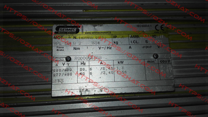 Old Code: R000066558/New code RC00019534  Seimec (Rossi)