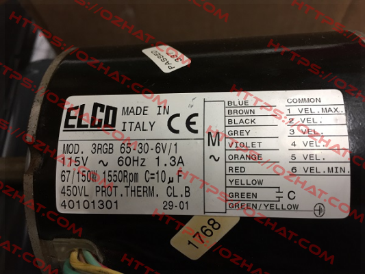 3RGB65.30.6V/1 *40101301* Elco
