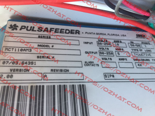 MCT110AM3 obsolete,alternative MVS1XF-CZXXX  Pulsafeeder