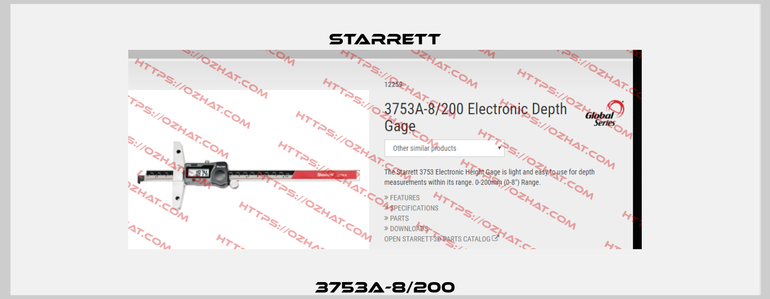 3753A-8/200 Starrett