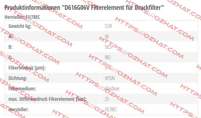 D616G06V  Filtrec