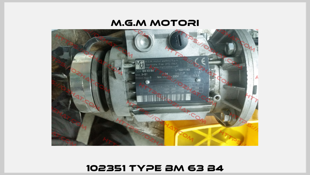 102351 Type BM 63 B4 M.G.M MOTORI