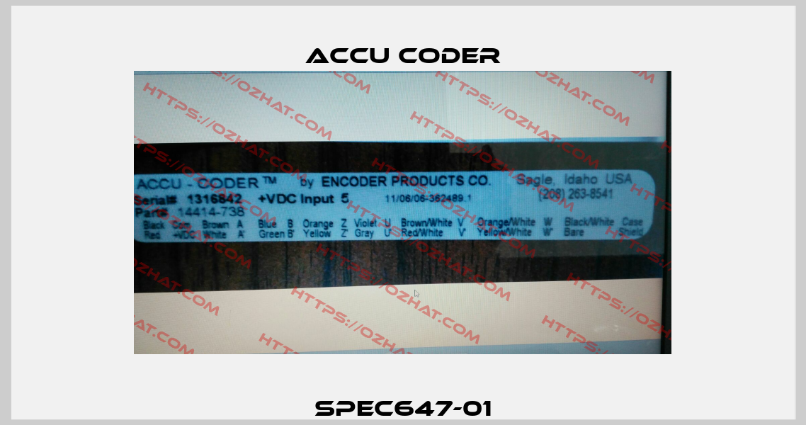SPEC647-01 ACCU-CODER