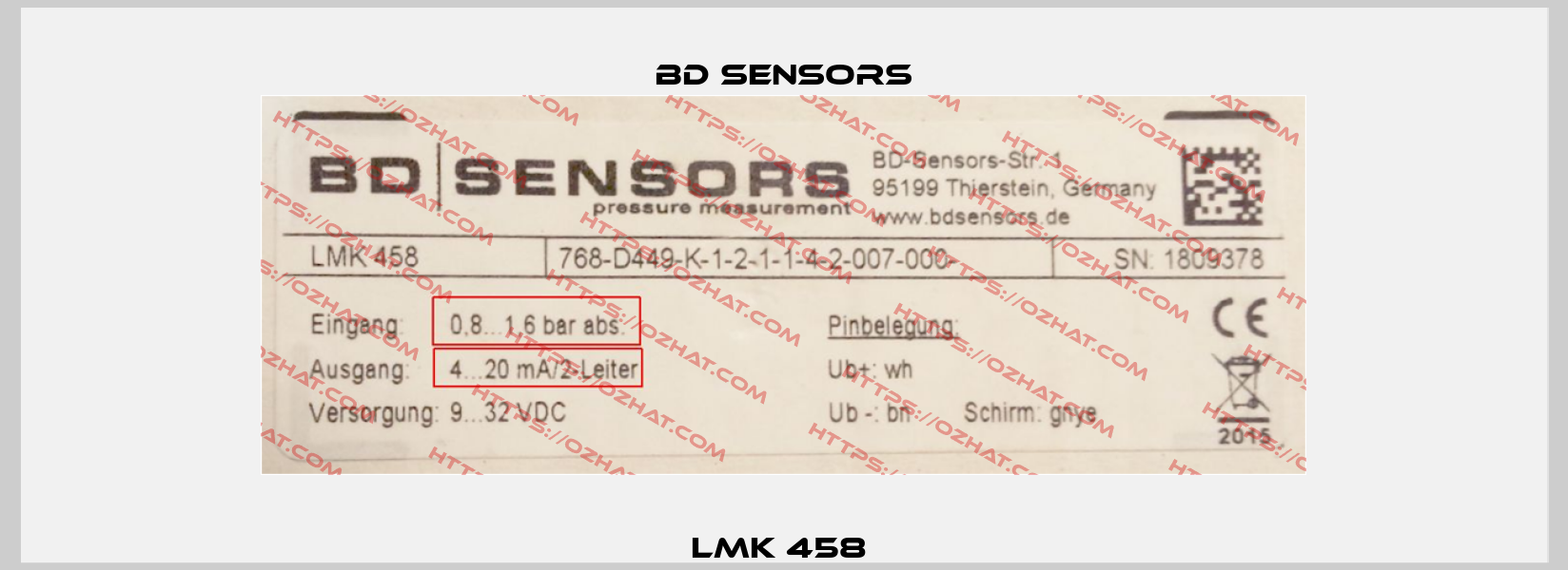 LMK 458  Bd Sensors