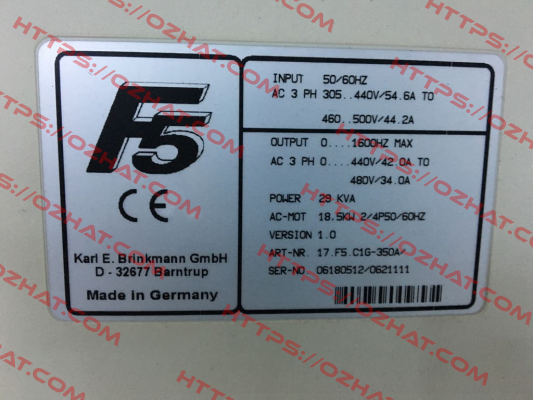 Control Panel For 17.F5.C1G-350A  LAIPPLE KEB