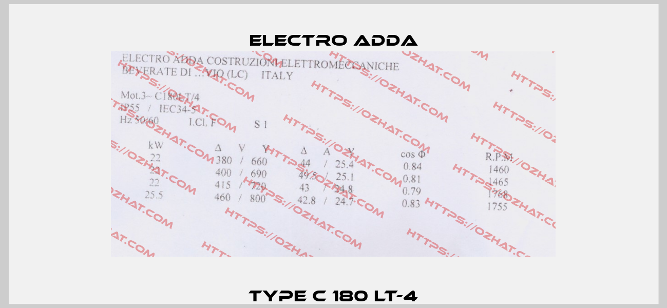 Type C 180 LT-4 Electro Adda