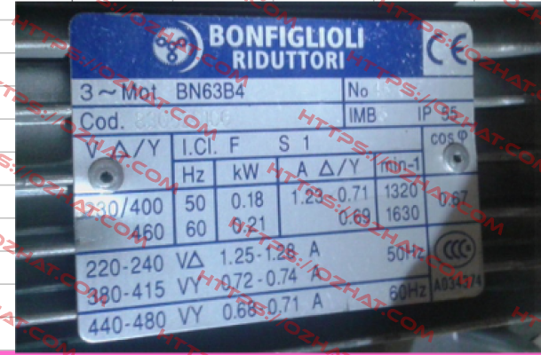 BN 63B 4 B5 Bonfiglioli