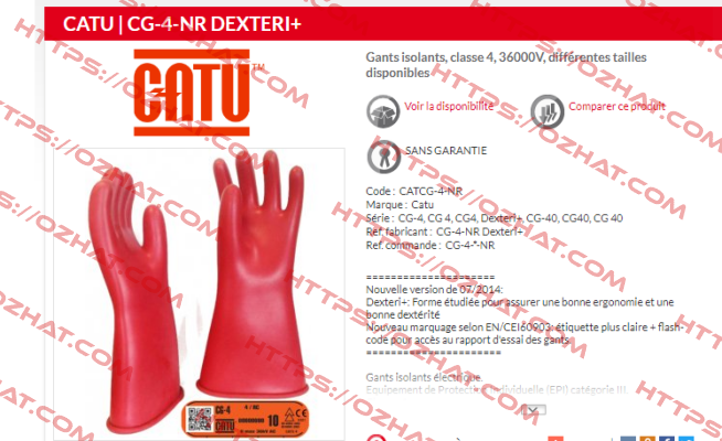 CG-4-NR Dexteri+ (code : CG-4-*-NR) Catu