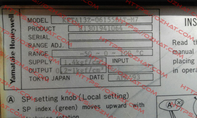 CONTROLER UNIT for KF TA13Z06155BIT-M7  Yamatake - Azbil