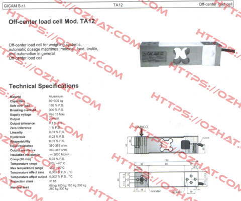 Model TA12  Gicam