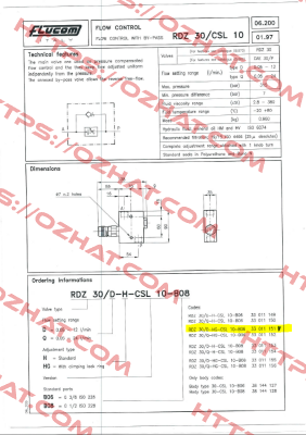 RDZ 30/D-HG-CSL 10-B06 33 011 151  Flucom
