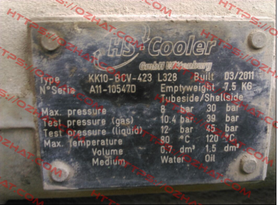 KK10-BCV-423 L328 HS Cooler