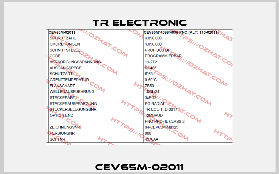 CEV65M-02011 TR Electronic