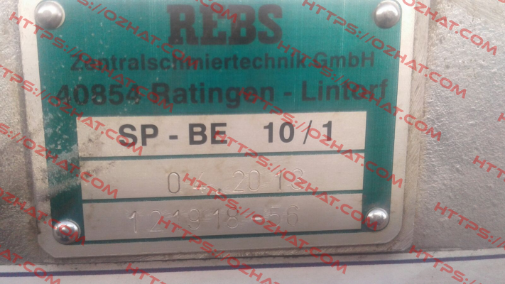 SP-BE 10  Rebs Zentralschmiertechnik