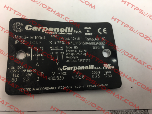 L116150460034002  OEM Carpanelli