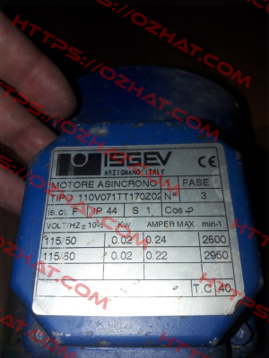 110V071TT170Z02 obsolete replaced by 392.N30.C00.4000 (BS 71)  Isgev