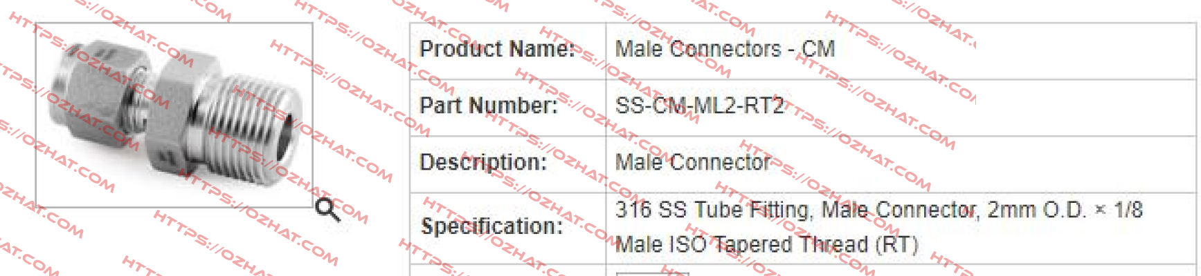 P/N: SS-CM-ML2-RT2  Fitok