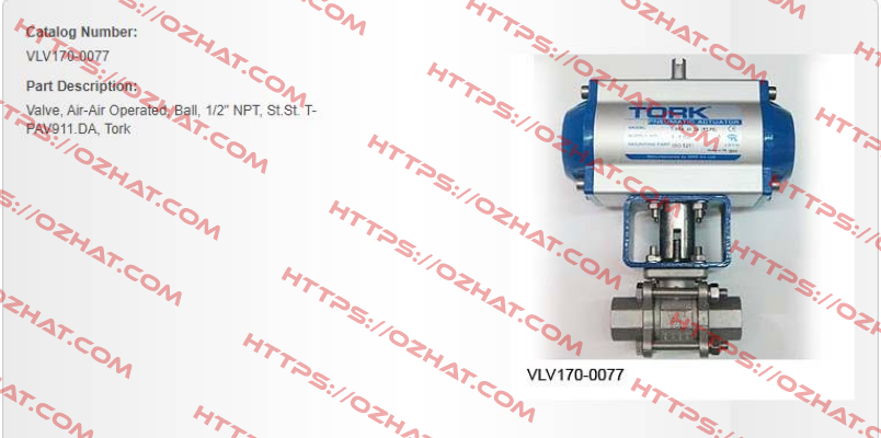 VLV170-0077 Tork