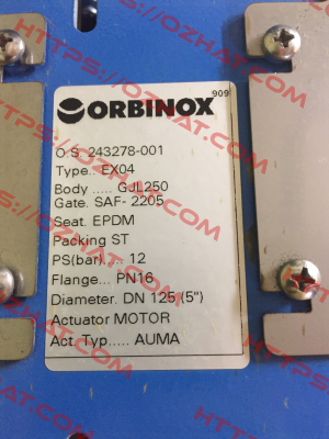 EPDM Sitzdichtung  Orbinox