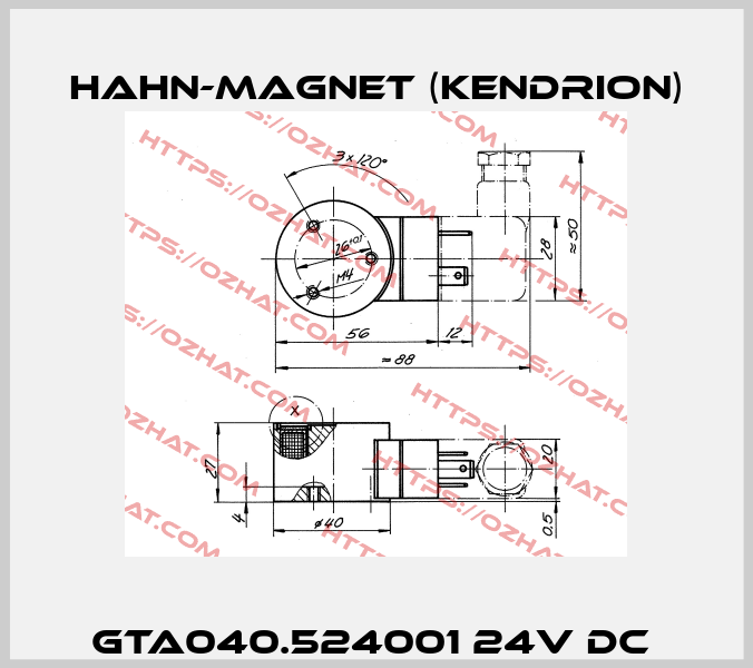 GTA040.524001 24V DC  HAHN-MAGNET (Kendrion)
