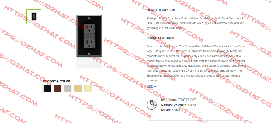 GFNT1-E  Leviton