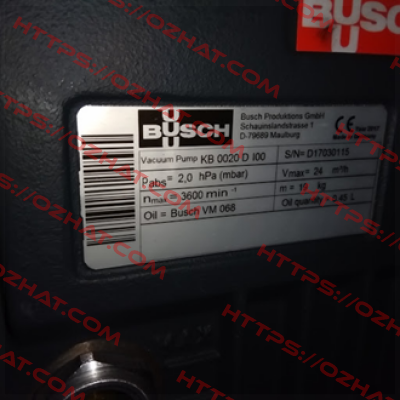 KB 0020 D 100 SM XX Busch