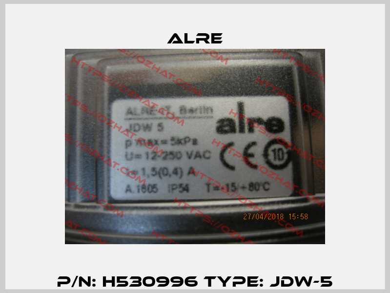 P/N: H530996 Type: JDW-5 Alre