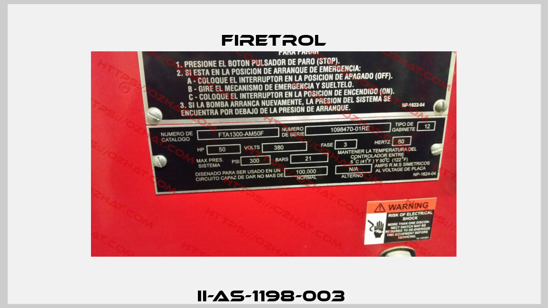  II-AS-1198-003   Firetrol