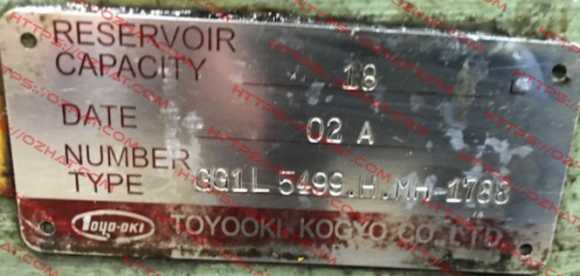 GG1L5499.H.MH-1788 OEM   JTEKT FLUID POWER SYSTEMS CORPORATION (ex. Toyooki)