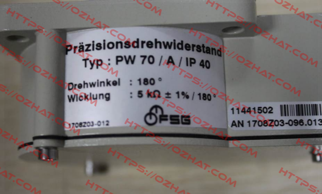 1708Z03-096.013 Type PW70A FSG Fernsteuergeräte