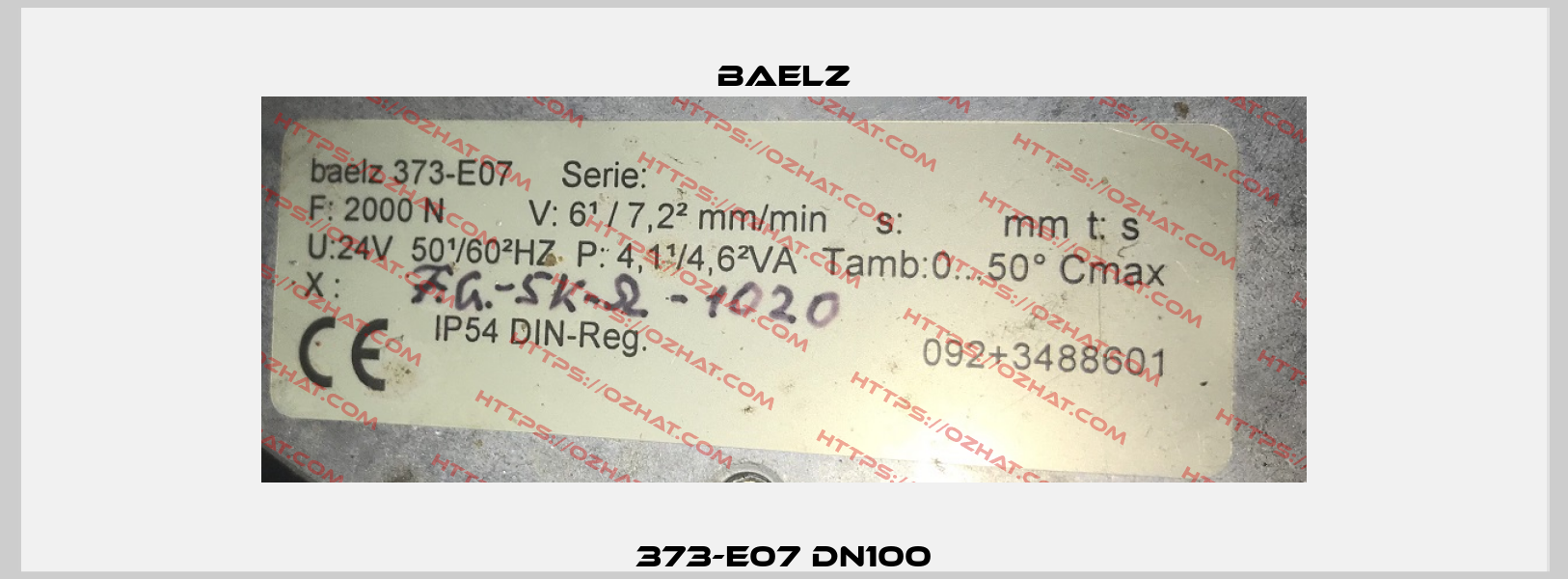 373-E07 DN100 Baelz