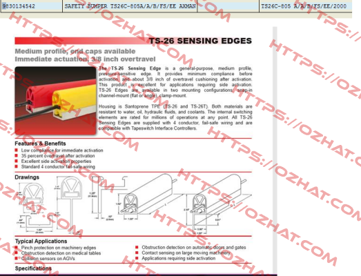  TS26C/0805/3  Tapeswitch