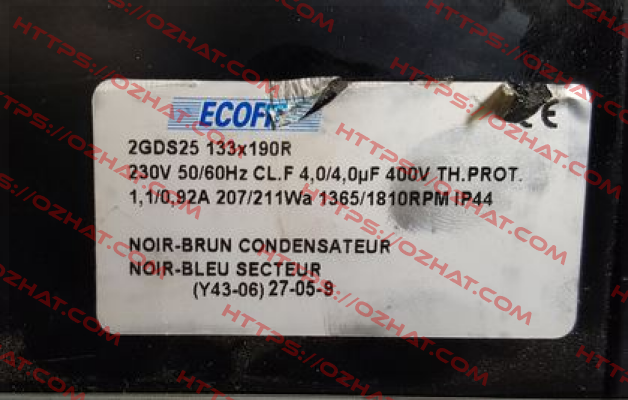 2GDS25 133X190R Y43-06 Ecofit
