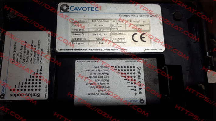 T09.0 00 00 01 02 001 00  00	  Cavotec