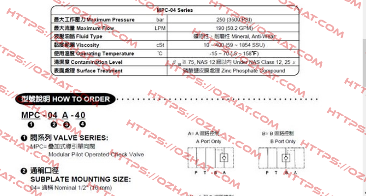 MPC-04A-40  KCL HYDRAULIC PUMPS