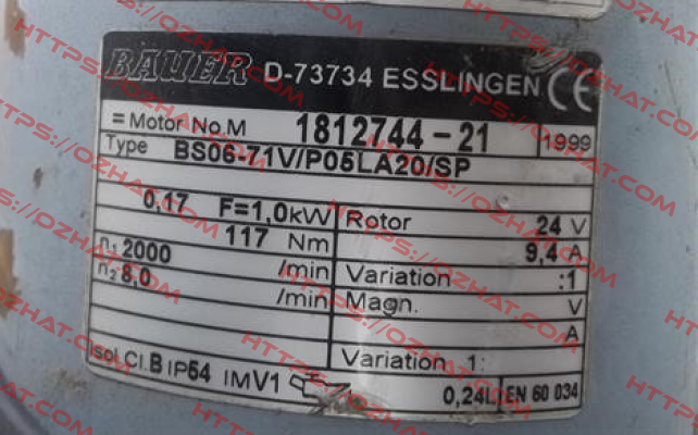 BS06-71V/P05LA20/SP  Bauer