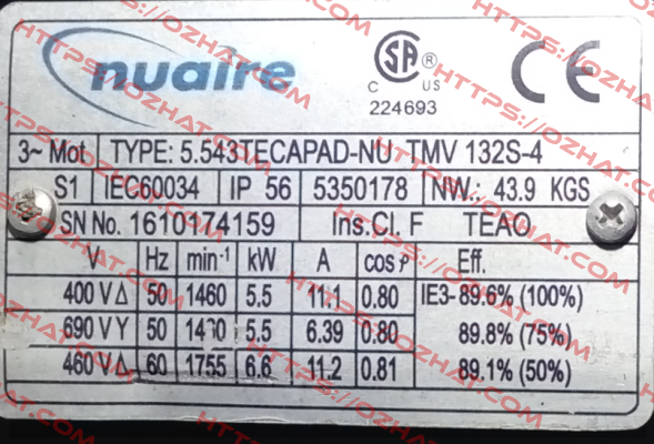 5.543TECAPAD-NU TMV 132S-4 Nuaire