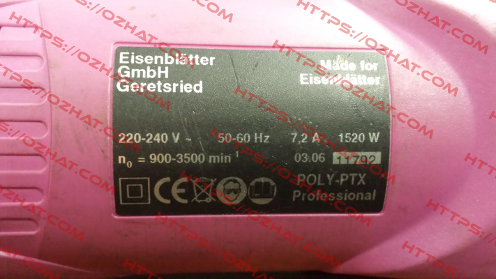 POLY-PTX 500  REPLACED BY  PTX 800 Eisenblätter