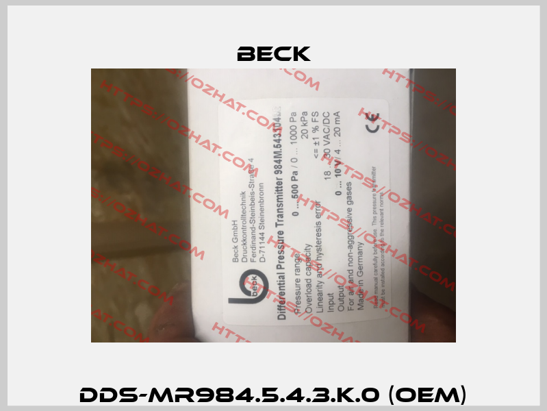 DDS-MR984.5.4.3.K.0 (OEM) Beck