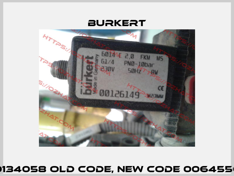 00134058 old code, new code 00645567 Burkert