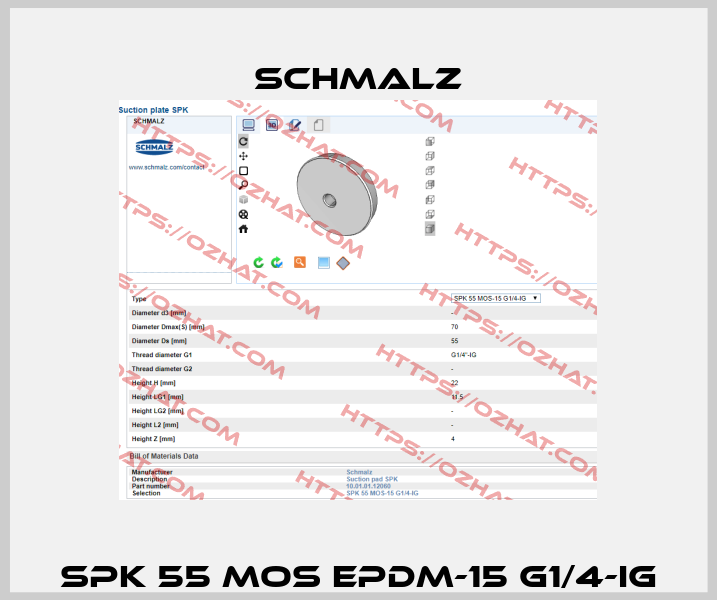 SPK 55 MOS EPDM-15 G1/4-IG Schmalz