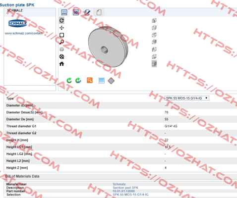 SPK 55 MOS EPDM-15 G1/4-IG Schmalz