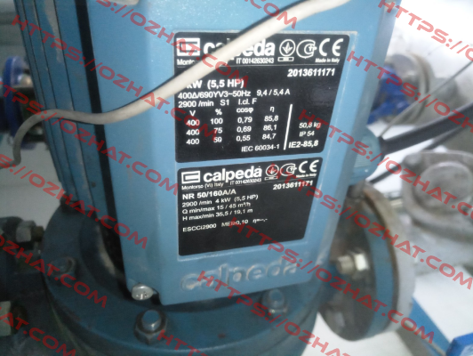 NR 50/160A/A obsolete, replaced by NR 50/160A/B Calpeda