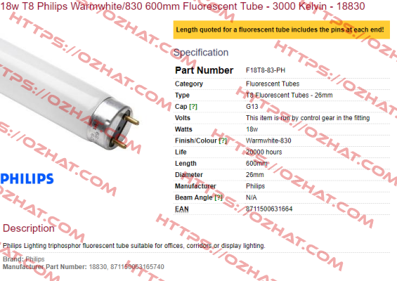 F18T8-83-PH Philips
