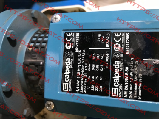 0512172985　Mechanical seal of pump Calpeda