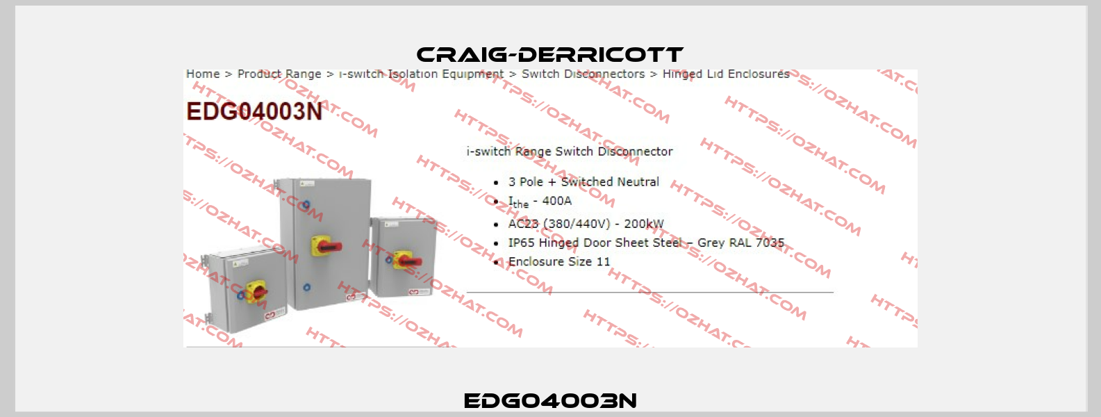 EDG04003N Craig-Derricott