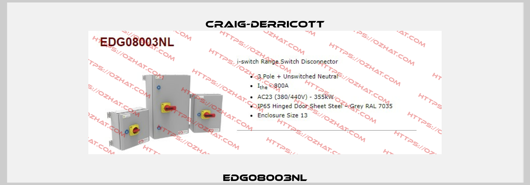 EDG08003NL Craig-Derricott