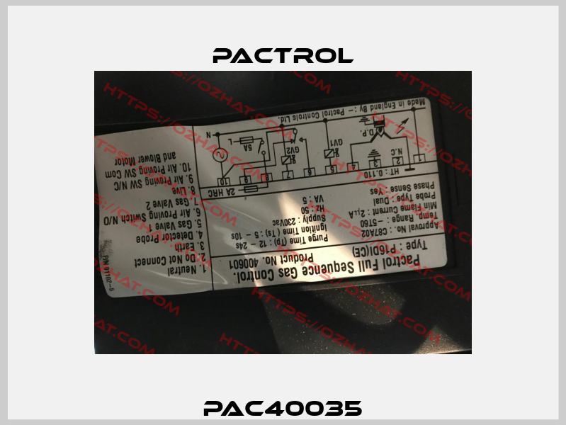 PAC40035 Pactrol