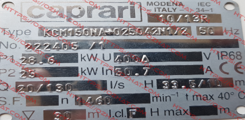 RLS01290( for KCM150NA+025042N1/2) CAPRARI