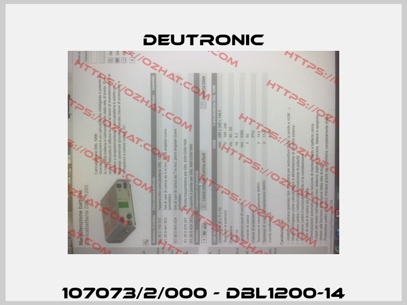 107073/2/000 - DBL1200-14 Deutronic